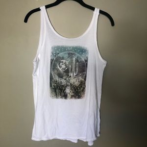 Boho tank with cosmic desert print
